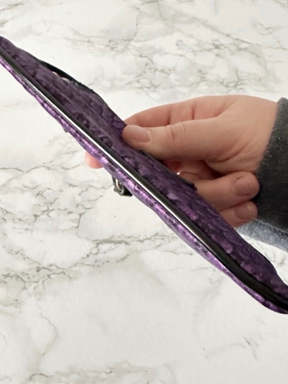 Coach Purple Patterned Wristlet Like NEW - Picture 7 of 8